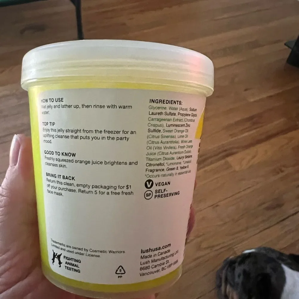 Lush crash’s ingredients